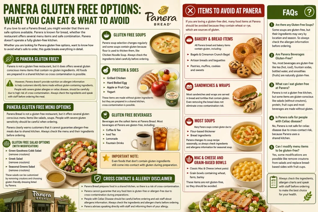 panera gluten free menu
